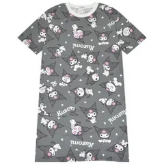 クロミ Tシャツ ワンピース 半袖 総柄 部屋着 ルームウェア サンリオ キャラクターズ レディース ku1752-253