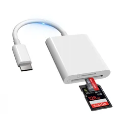 【人気商品】【2023新モデル】 タイプc USB 変換 SDカードリーダー 2in1 SD TFカメラアダプタ メモリカードリーダー OTG機能 高速双方向データ転送 設定不要 写真/動画/Word/Excle/PPT/PDF 読み込み iPad Pro/M
