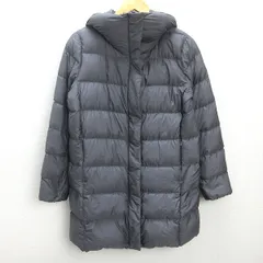 Q■ユニクロ/UNIQLO ボリュームカラー ダウン ロングコート/セミロング■灰【レディースL】LADIES/38【中古】