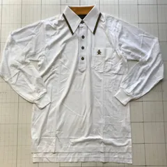 ト2412-②-3272 マンシングウェアグランド スラム　ゴルフ長袖ポロシャツ　白　Ｍ