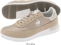 NEW 로고 스니커 레이디스 슈즈 르콕 le coq sportif 라 세이블 레이스 업 로우 컷 세련된 여성 여성화 운동화 LA SEVRES hrlcqlasevn 베이지 24.5 cm