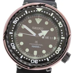 SEIKO　ツナ缶　7c46 極美品 セイコー「ツナ缶」黒×ゴールド seiko 7c46-7009 海外でも愛さ