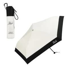 新品 【2025】男の晴雨兼用傘 日傘 IZA Type:LIGHT ＆ SLIM オフ×ブラック [遮光率100%・UVカット率100%・UPF50＋・遮熱] 折りたたみ傘 親骨55cm 軽量 通勤 通学 旅行 カジュアル 男性 メンズ ZA007-972-