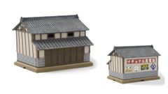 S028-1 瓦屋根納屋 漆喰壁 看板付(灰)