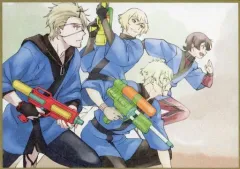 【中古】キャラカード 集合(青/水鉄砲) 色紙風かあど 「特 刀剣乱舞-花丸- ～雪月華～ 月ノ巻」 第2週目入場者特典