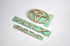 130系 マークX 250G ゴールド エンブレム リア 3点セット 新品未使用 