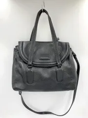 MARC BY MARC JACOBS マークバイマークジェイコブス レザー ラウンドフラップ 2WAY ショルダー バッグ 黒 ■■◎レディース