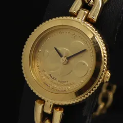 ディズニー QZ ゴールド文字盤 キャラクターデザイン ミッキーマウス レディース腕時計 2000000 NSK KMR