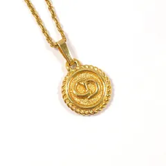 クリスチャンディオール ネックレス CDロゴ ラウンド  ゴールド