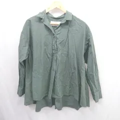 ◇ ⊂◎ pual ce cin ピュアルセシン 綿100% 長袖 チュニック サイズ表記なし カーキ系 レディース E  【1505290012140】