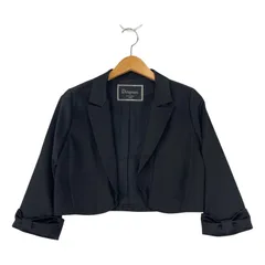 Diagram ダイアグラム サテン ボタンレス ショートジャケット size36/ブラックのサムネイル