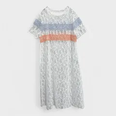 【美品】【as know as】『アズノゥアズ』[総レースロングワンピース] マキシ丈ワンピース ホワイト系 (フリーサイズ) 商品A1731 管理D