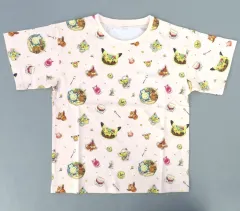 【中古】Tシャツ ピカチュウ＆イーブイ Tシャツ Pokemon Cafe ＆ Pikachu Sweets ピンク 130サイズ 「ポケットモンスター」 ポケモンセンター限定