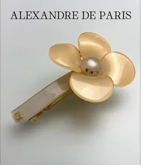 美品 　 ALEXANDRE DE PARIS （アレクサンドルドゥパリ ）フラワー バレッタ
