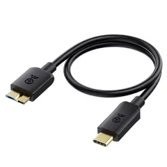 【迅速発送】Cable Matters 10Gbps USB Type-C Micro-B 3.0変換ケーブル - 0.3m、9ピン マイクロUSB 3.0ケーブル、microUSBコード外付けHDD用、ブラック