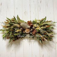 ドライフラワー リース＆スワッグ スターチスリース ミニリース