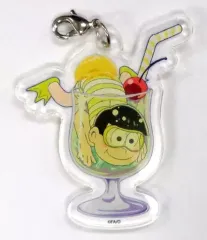 【中古】キーホルダー・マスコット(キャラクター) 十四松 「おそ松さん 夏の松の市 トレーディングアクリルチャーム クリームソーダ松ver.」