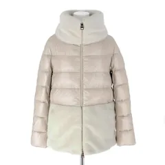 【美品】ヘルノ　38 レディケープ　エコファー　ダウンジャケット HERNO ヘルノ ダウンジャケット LADY FAUX FUR レディフェイク