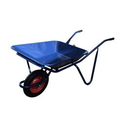 耐荷重100kg 運搬用一輪車 水積載43L/砂積載76.5L 13インチエアタイヤ
