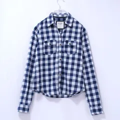Abercrombie&Fitch　アバクロ　アバクロンビーアンドフィッチ　綿 コットン チェック柄長袖シャツ　ブラウス　XS　/240313002
