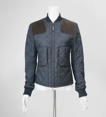 RALPH LAUREN ◆ キルティング ジャケット サイズ9 ネイビー 中綿 ジップアップ ブルゾン ラルフローレン◆GG12