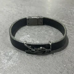 Saint Laurent YSLロゴ レザー オピウム ブレスレット  サンローラン  ブラック  70291A3のサムネイル