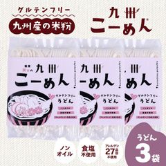 ＼訳あり／旧パッケージ 在庫処分 国産 米粉 麺 九州こーめん うどん 3袋セット【賞味期限2024年4月30日】