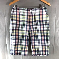 ラルフローレン RALPH LAUREN ハーフパンツ チェックコットン100％ 日本製 薄手 ホワイト系 ネイビー系 7サイズ 830115
