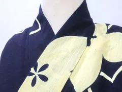 【一輝堂】リサイクル 浴衣 花 身丈約150cm 裄丈65cm 25z09-5439