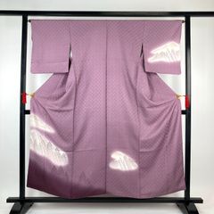 美品】付け下げ小紋 蝶柄 ピンク系 フォーマル カジュアル - メルカリ