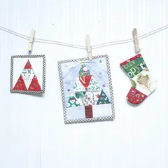 クリスマス オーナメント パッチワーク TOKIちゃんのハンドメイド ガーランド 飾り ツリー サンタクロース 靴下