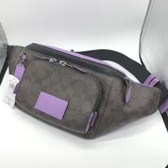 [COACH] コーチ トラック ベルト バッグ カラーブロック シグネチャー キャンバス アイリス (CL413)