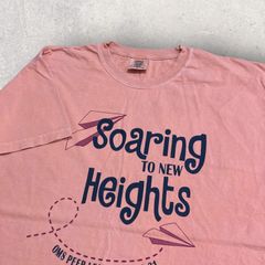US古着 COMFORT COLORS コンフォート カラーズ Soaring to New Heights Tシャツ L オレンジ