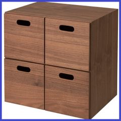 送料込》無印 スタッキングチェスト ウォールナット インサート引出