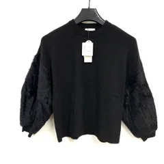 【FAVORI】ファヴォリ/シャギースリーブニット/38/ブラック/未使用品