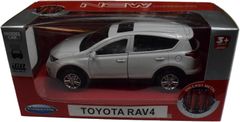 Toyota RAV4 ダイキャスト SUV ミニカー プルバック機能付き 1/40スケール 完成品 モデルカー TOYOTA トヨタ 箱入り おもちゃ (ホワイト)