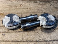 スピードプレイ ステンレスシャフト ビンディングペダル 赤 クリート