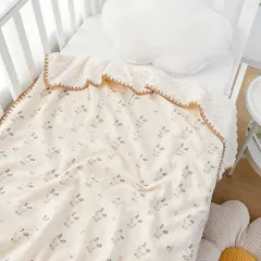 ☆ ウサギ ☆ ガーゼケット 100×100cm オールシーズン ガーゼケット ベビー タオルケット 綿100 ブランケット ガーゼ お昼寝ケット 100×100cm おくるみ 保育園 ガーゼおくるみ 夏用 オールシーズン 赤ちゃん 新生児 あかちゃん