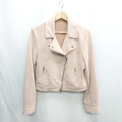 ◇ ⊇ INGNI イング ツイード風 長袖 ライダースジャケット サイズM ピンク レディース E  【1412090015762】