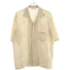 Sasquatchfabrix. サスクワッチファブリックス 23SS JAH LION LACE H/S OC SHIRT ショートスリーブニットシャツ 23SS-SY5-003 アイボリー Mのサムネイル