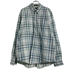 TOMMY HILFIGER 長袖 チェック シャツ XL ライトブルー ネイビー ホワイト トミーヒルフィガー 古着卸 アメリカ仕入 a608-5909