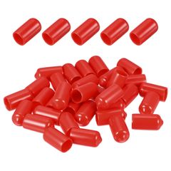 新品 DMiotech 100個入り 10mm ID レッド スクリューネジ保護 ゴム エンドキャップ ボルトカバー ネジボルト 家具パイプ用