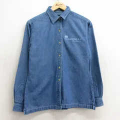 古着 長袖 シャツ レディース 00s コミュニティ バンク コットン 紺 ネイビー デニム 24oct10 中古 ブラウス トップス