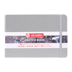 新品 Talens Art Creation ターレンス アートクリエーションスケッチブック 絵を描く手帳 21×15cm シャイニーシルバー 厚み140g/㎡ 細目 中性紙 80枚綴じ T9314-045M 445977