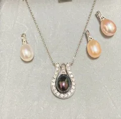 ◆新品仕上げ済◆SV 925◆ネックレス◆ペンダントトップ◆4点セット◆パール◆