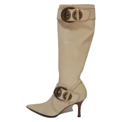 DIANA(ダイアナ) ロングブーツ 22 1/2 レディース - アイボリー レザー