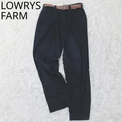 ローリーズファーム　テーパードパンツ　ベルト付き　タック　ゆったり　綿100%  カジュアル　シンプル　ブラック