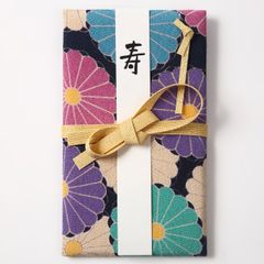 新品 縮緬粋　濃青　ちりめん素材ご祝儀袋　有高扇山堂