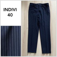 0358【美品♪】INDIVI ストライプパンツ