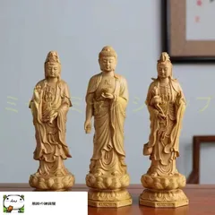 木製仏像彫刻 牧田善春題名「秋桜」木彫り東洋美術仏教仏様観音